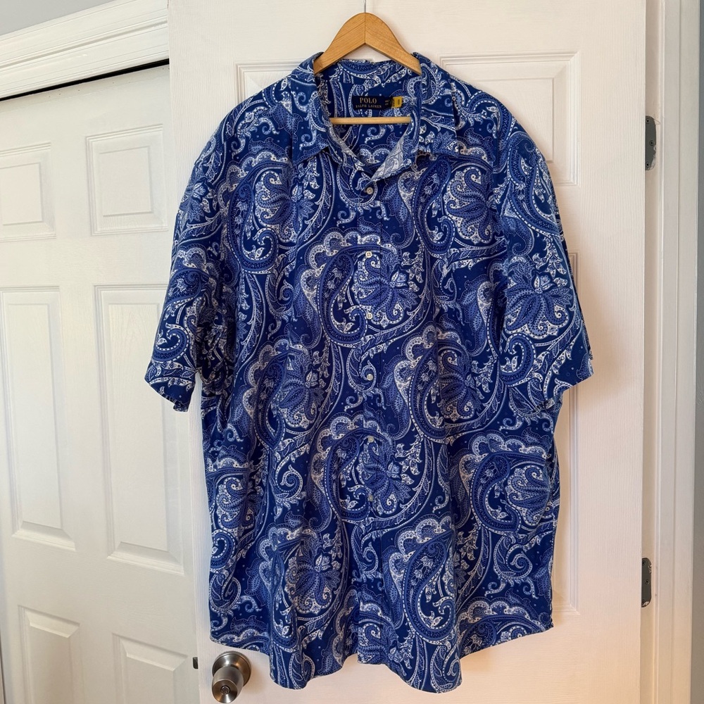 Ralph Lauren Blue Paisley Men's Shirt